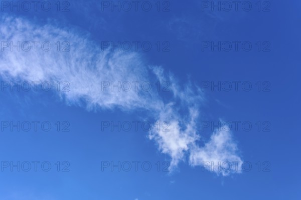 White clouds on a blue sky, clear and peaceful atmosphere, Kandel, Waldkirch, Black Forest, Baden-Württemberg, Germany