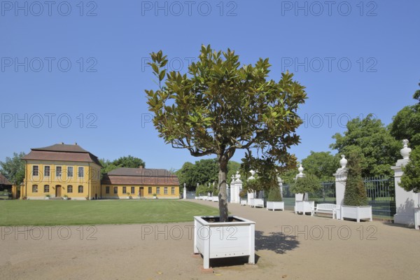 Rococo palace, inner courtyard, Mosigkau, Dessau-Wörlitz Garden Kingdom, Dessau-Roßlau, Saxony-Anhalt, Germany