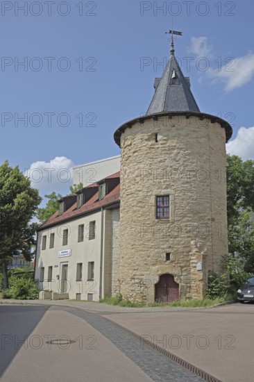 Historic hare tower as part of the former town fortifications, Bernburg, Saxony-Anhalt, Germany