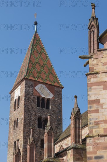 Collegiate Church of St Peter and Paul, Abbatiale Saints Pierre et Paul, Wissembourg, Northern Vosges nature park Park, Vosges, Alsace, France