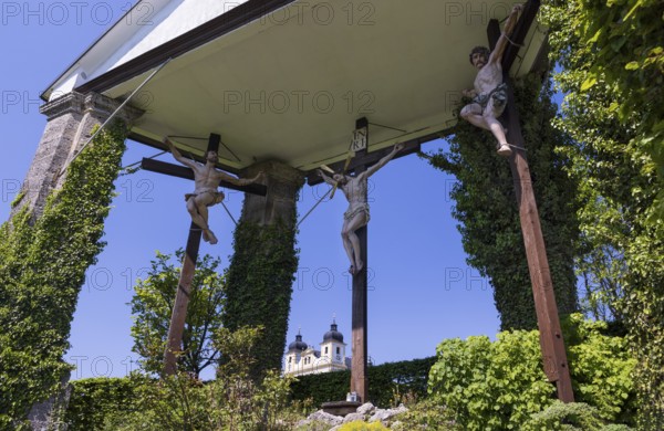 Way of the Cross to the Maria Plain pilgrimage church, baroque church, Bergheim near Salzburg, Flachgau, Salzburger Land, Austria