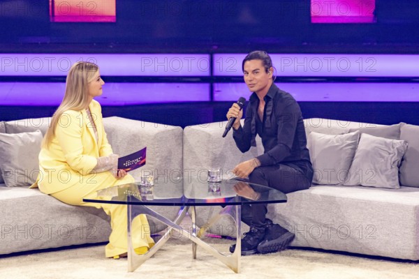 Julio Iglesias Jr. in conversation with Beatrice Egli at the Beatrice Egli Show in Studio Berlin Adlershof on 08.04.2025. The broadcast will take place on Easter Saturday, 19 April 2025, 20:15, on Ersten