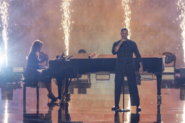 Patrice and Daniel Aminati with the song Steh auf at the Beatrice Egli Show in Studio Berlin Adlershof on 08.04.2025. The broadcast will take place on Easter Saturday, 19 April 2025, 20:15, on Ersten