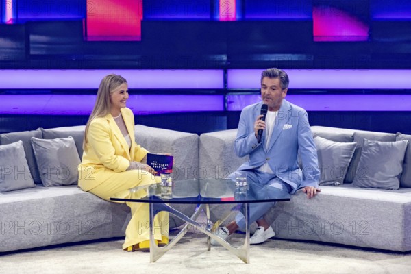Beatrice Egli in conversation with Thomas Anders at the Beatrice Egli Show in Studio Berlin Adlershof on 08.04.2025. The broadcast will take place on Easter Saturday, 19 April 2025, 20:15, on Ersten