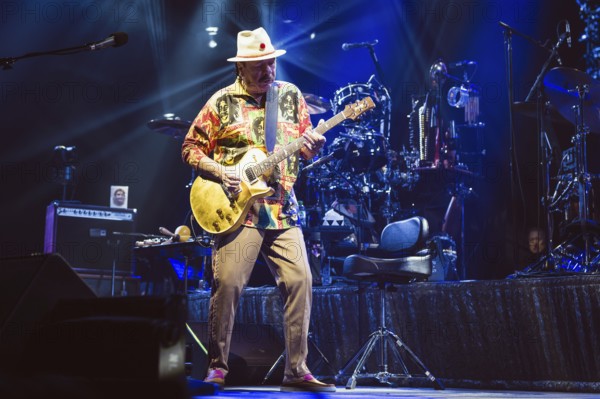 Carlos Santana, singer and guitarist of Santana live on Oneness Tour 2025 at the Uber Arena in Berlin on 13 June 2025