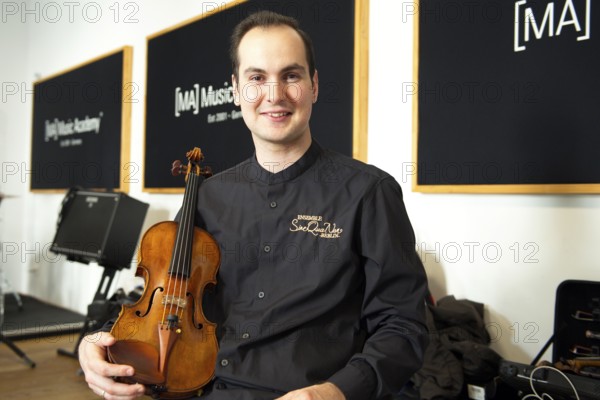 Sebestyen Sztathatosz (violinist), Ensemble SineQuaNon Berlin, Rehearsal for the concert on 15 June 2025 at concert hall Am Gendarmenmarkt, Music Academy, Berlin, 13 June 2025