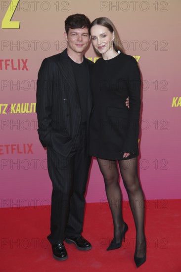 Georg Listing (Tokio Hotel) with his fiancée Susanne Knispel - Special Screening Netflix Series Kaulitz & Kaulitz Season 2, Delphi Filmpalast, Berlin, 12.6.25