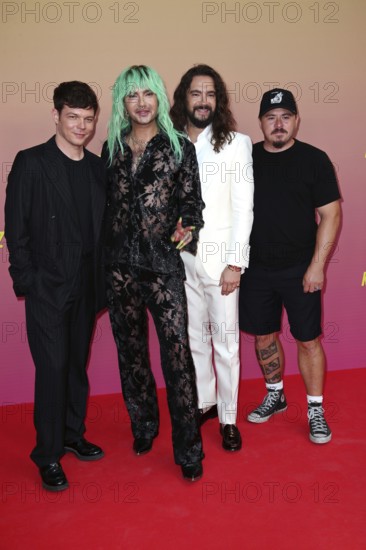 Band Tokio Hotel: Georg Listing, Bill Kaulitz, Tom Kaulitz and Gustav shepherd - Special Screening Netflix Series Kaulitz & Kaulitz Season 2, Delphi Filmpalast, Berlin, 12.6.25