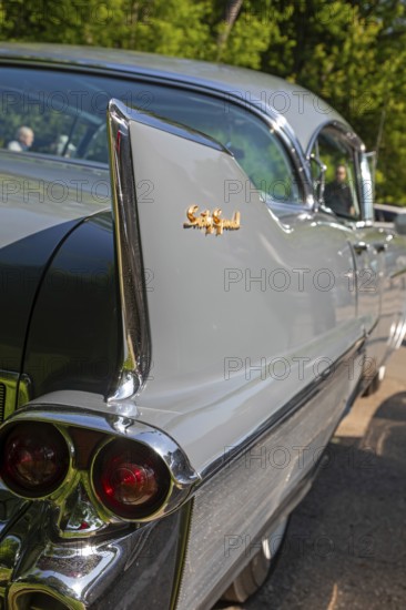 Grosse Pointe Shores, Michigan - The 1958 Cadillac Fleetwood Sixty Special was on display for the media preview of the annual Eyes on Design auto show