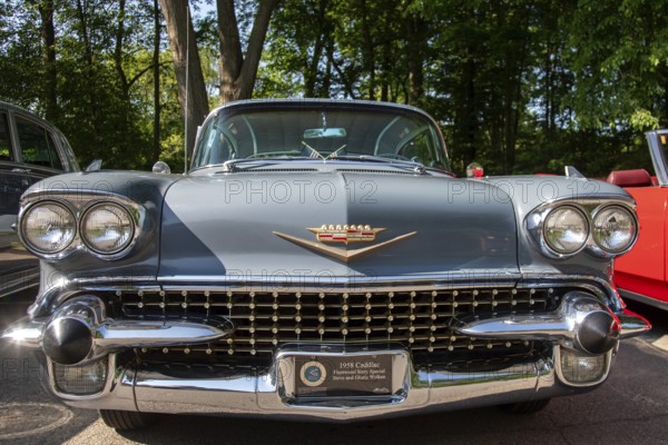 Grosse Pointe Shores, Michigan - The 1958 Cadillac Fleetwood Sixty Special was on display for the media preview of the annual Eyes on Design auto show