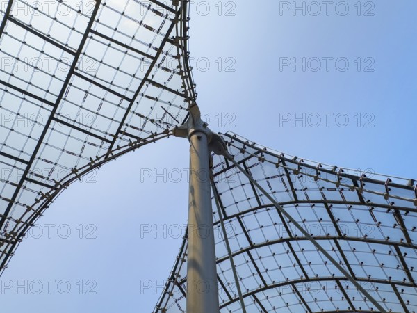 Roof construction, Olympic Park, Munich, Bavaria, Germany