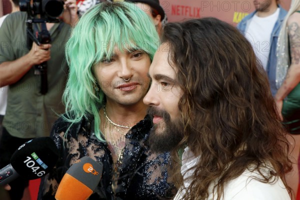 Bill and Tom Kaulitz at the special screening of Kaulitz & Kaulitz S2 at the Delphi Filmpalast in Berlin on 12 June 2025