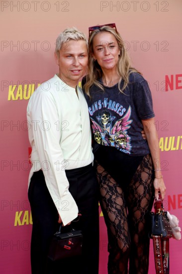 Dawid Tomaszewski and Marina Hoermanseder at the special screening of Kaulitz & Kaulitz S2 at the Delphi Filmpalast in Berlin on 12 June 2025