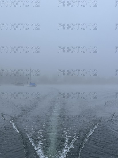 Fog on Lake Starnberg, Bavaria, Germany