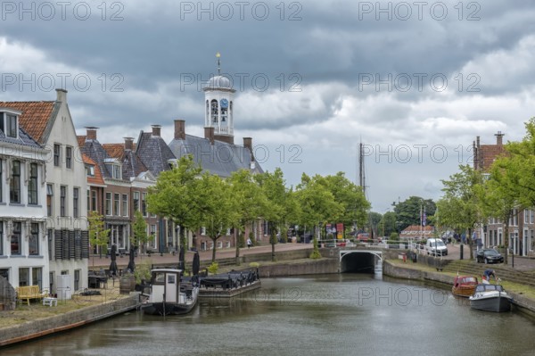 Main canal Dokkumer Ee, Dokkum, Friesland, Holland, Netherlands