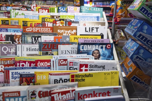 Point of sale in a railway station kiosk in Stuttgart, Germany