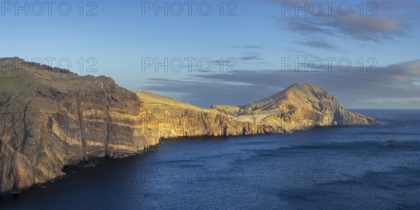 Sunset, volcanic peninsula, Ponta de São Lourenço, Ponta de Sao Lourenco, rocky coast, Punta de San Lorenzo, Madeira, Portugal