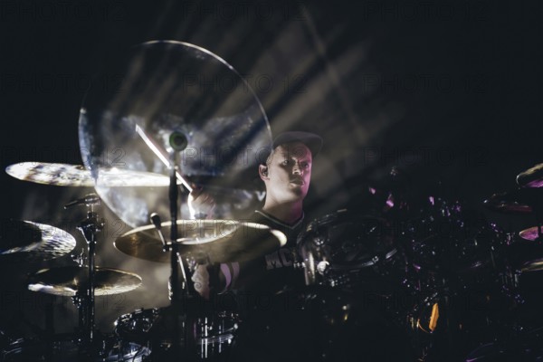 Drummer Dan Searle from Architects live on European Tour 2026 in the Berlin Velodrom on 22.01.2026