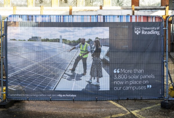 Solar panels on campus, Whiteknights Campus, University of Reading, Reading, Berkshire, England, UK