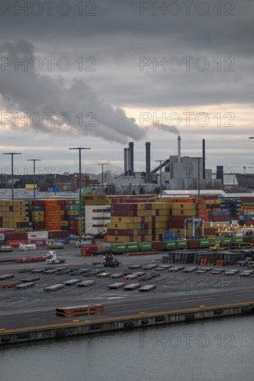 Port facility, container loading, Helsinki, Finland