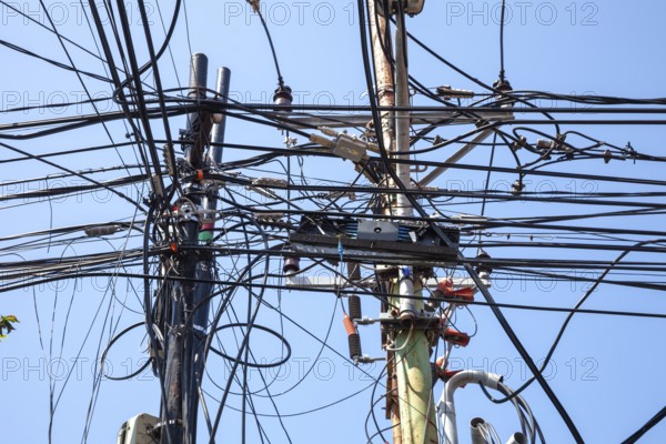 Power, Internet, data lines, Kuta, Bali, Indonesia
