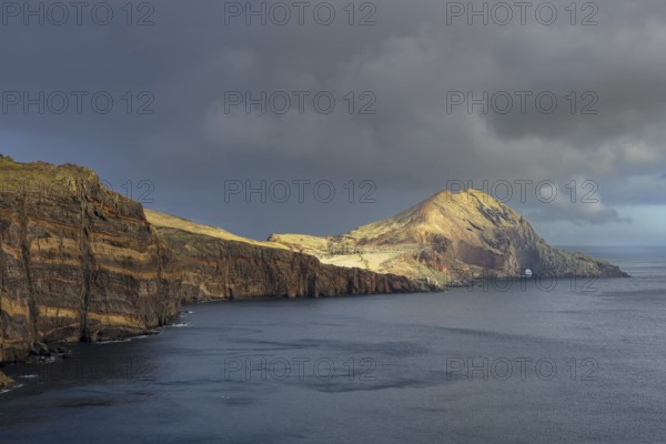 Sunset, volcanic peninsula, Ponta de São Lourenço, Ponta de Sao Lourenco, rocky coast, Punta de San Lorenzo, Madeira, Portugal