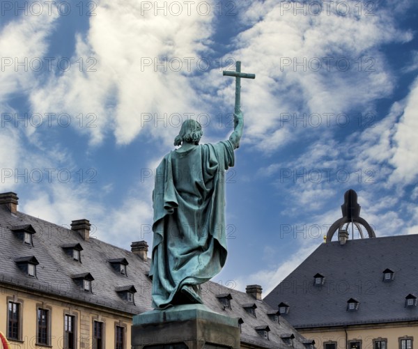 Boniface monument in the baroque quarter of Fulda, East Hesse, Germany