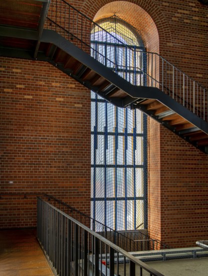 Staircase in the restored and reopened garrison church on Breiten Straße, Potsdam, Brandenburg, Germany