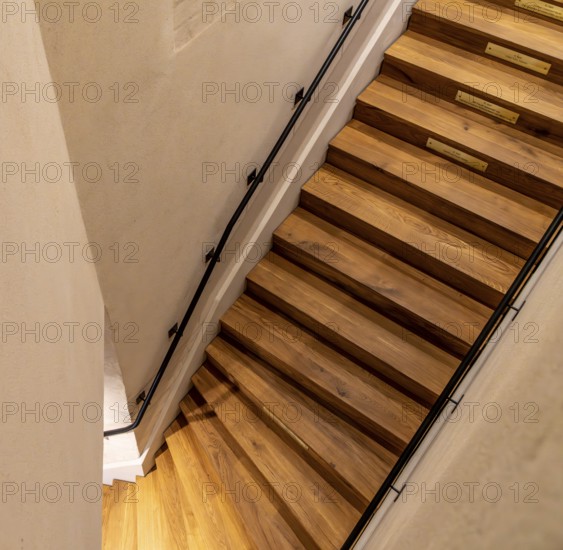Staircase in the restored and reopened garrison church on Breiten Straße, Potsdam, Brandenburg, Germany