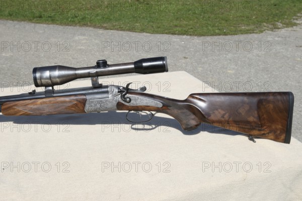 Hunting rifle, Ferlach rooster rifle from 1929 with Hensoldt 6 x 42 scope, Lower Austria, Austria