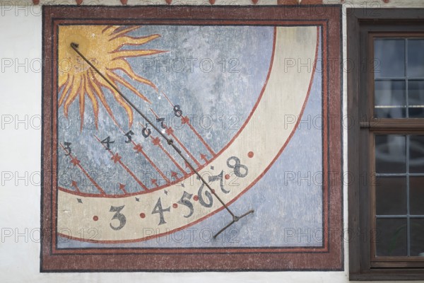 Blaubeuren Abbey sundial building, Swabian Jura, Baden-Württemberg, Germany