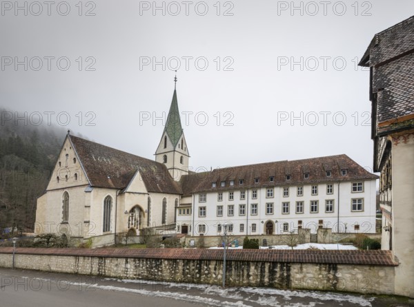 Blaubeuren Abbey, Benedictine monastery, church tower, religious building, Blaubeuren, Swabian Jura, Baden-Württemberg, Germany