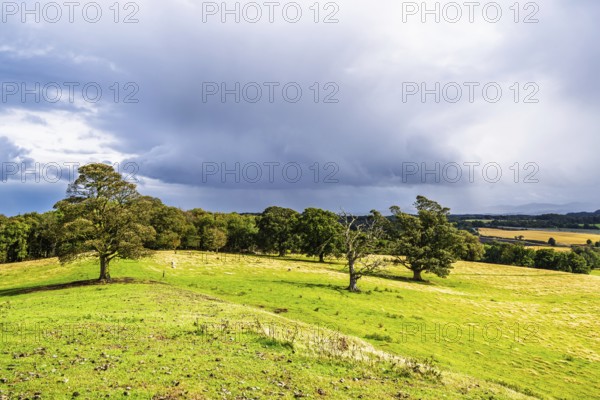 Farms over House of the Binns, Linlithgow, Scotland, UK