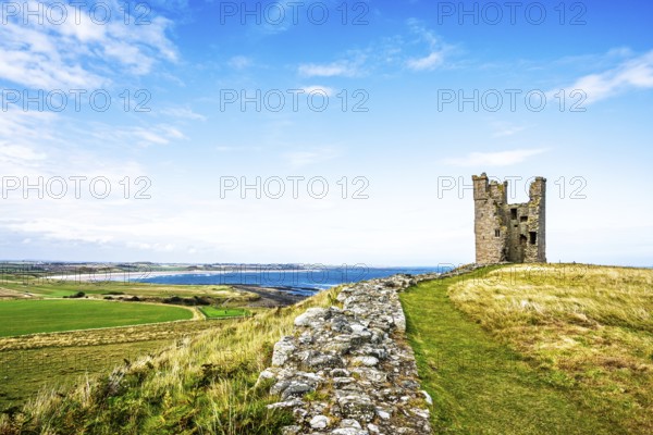 Ruins of Dunstanburgh Castle, Northumberland Coast, England, UK