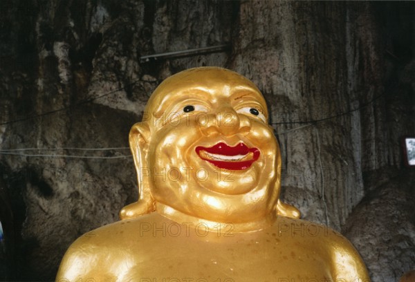 Budai, the laughing fat Buddha, Chinese origin, Buddhism, religion, Krabi, southern Thailand, Thailand, Southeast Asia