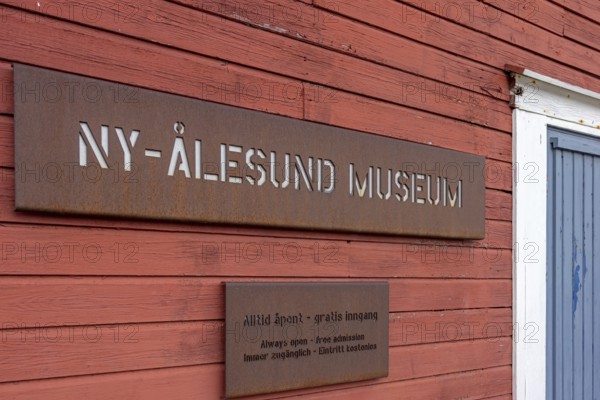 Ny-Ålesund Museum, former mining building showing the town's past, exploration history and scientific role, Oscar II Land, Svalbard, Spitsbergen
