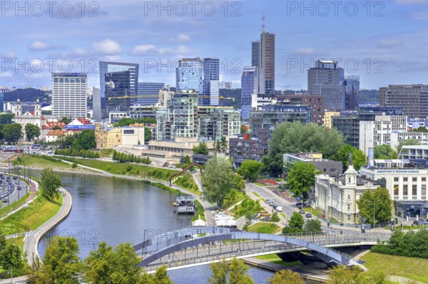 Artery building complex and Europa Tower, Europos bokštas, skyscrapers in the Vilnius Central Business District, Vilnius CBD in Šnipišk? s, Lithuania