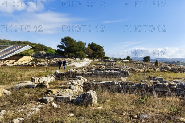 Ancient archaeological site Heraclea Minoa, ruins, restoration, Eraclea Minoa, Montallegro, Agrigento, south coast, Sicily, southern Italy, Italy