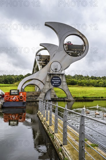 Falkirk Wheel, Forth and Clyde Canal, Falkirk, Scotland, UK