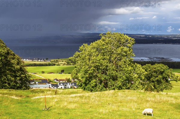 View of Forth Estuary from House of the Binns, Linlithgow, Scotland, UK