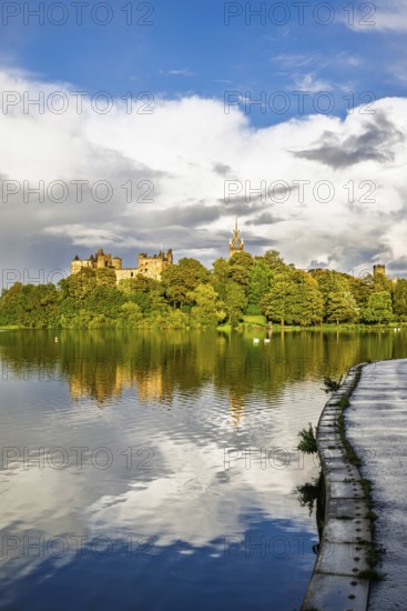 Linlithgow Palace, Linlithgow Loch, West Lothian, Scotland, United Kingdom