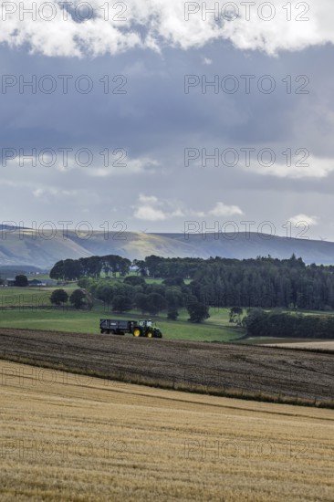 Scottish fields and farms, Southeast Scotland, UK