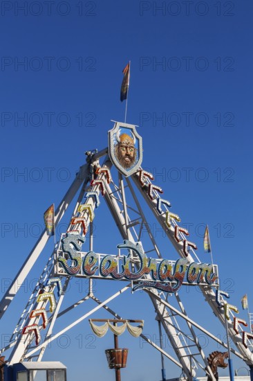 Sea Dragon amusement ride at Fun Show traveling amusement ride park, Old Port of Montreal, Quebec, Canada
