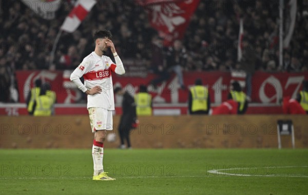 Atakan Karazor VfB Stuttgart (16) disappointed MHPArena, MHP Arena Stuttgart, Baden-Württemberg, Germany