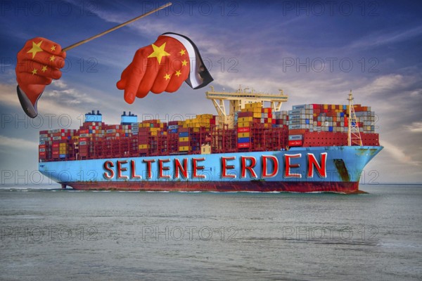 Symbolic image, conductor from China, export rare earths, Germany, EU, European Union, Hamburg-Port, Port International, economic relations, protectionism, surveillance, social spider web, trade dispute, punitive tariffs, economic war, international markets, East-West conflict, hegemony, global economy, dominance, espionage, social media, social networks, GDPR General Data Protection Regulation, data collection, data sale, security, Tiktok, Huawei
