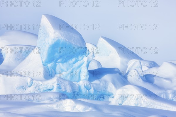 Iceberg in Sermilik Fjord in winter, East Greenland, Arctic, Greenland, geographically part of North America, politically part of the Kingdom of Denmark