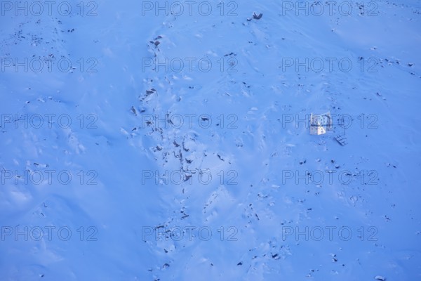 Winter morning at Monte Rosa Hut (2, 883?m), alpine refuge in the Pennine Alps on the Italy–Switzerland border, starting point for freeride skiing, ski mountaineering, and mountain adventures, Valais, Switzerland