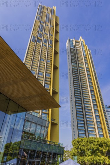 Skyscrapers next to Iconsiam shopping center, Bangkok, Thailand's metropolis, Thailand