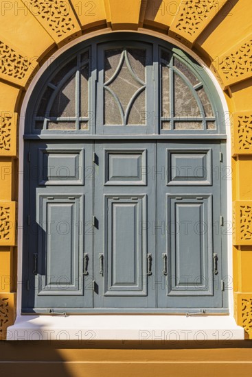 The Grand Royal Palace, arched windows with closed shutters, Phra Nakhon, Bangkok, Thailand's metropolis, Thailand
