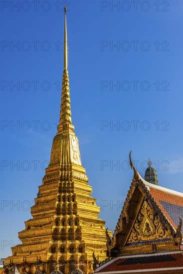 The Grand Royal Palace, Wat Phra Kaeo Buddhist Temple, the Golden Chedi, Phra Nakhon, Bangkok, Thailand's Metropolis, Thailand